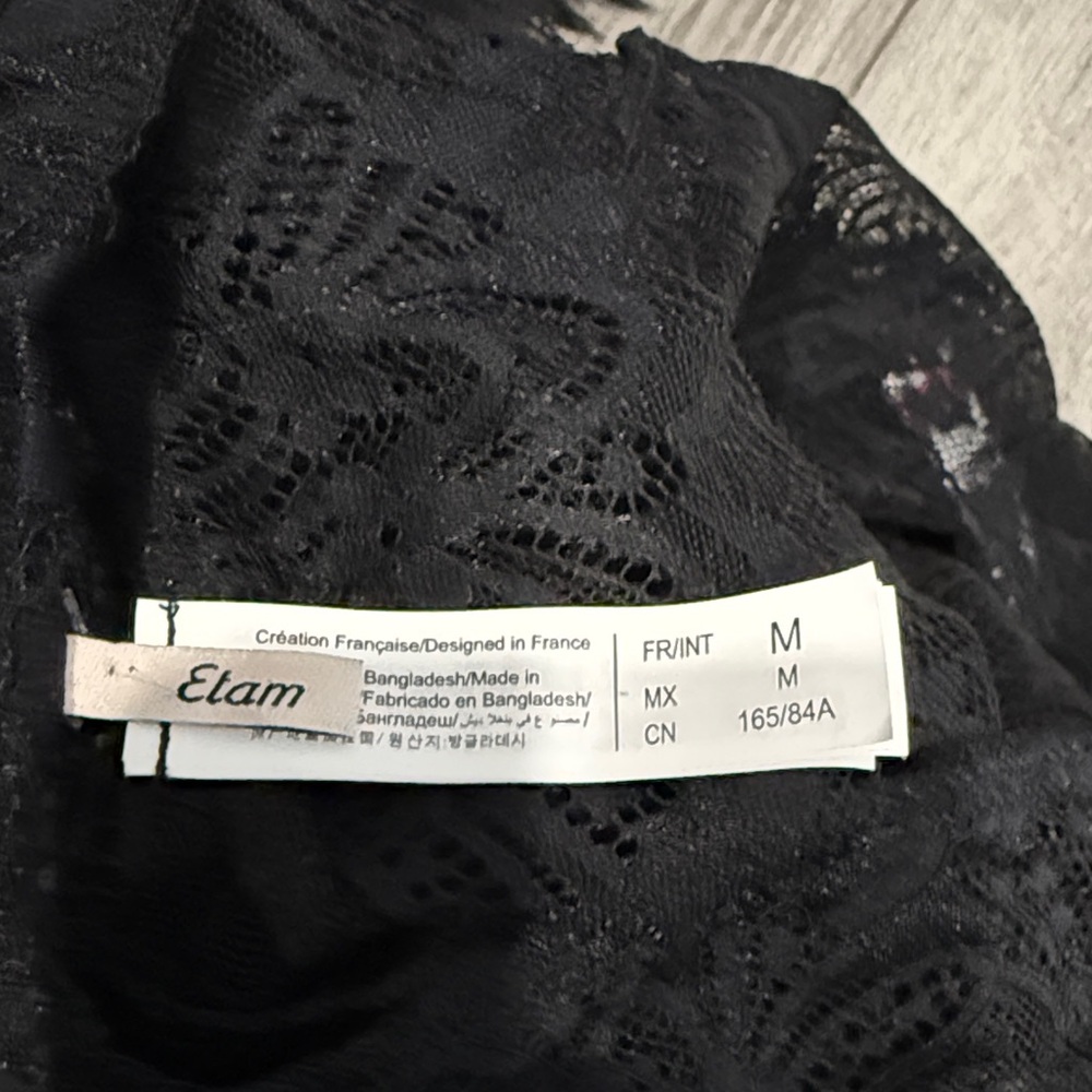 NWT Etam Elegant Backless Black Lace Bodysuit - Picture 6 of 7